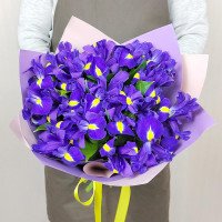 Monobouquet of 19 irises